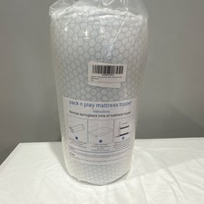 DBAKO Pack n Play Foam Mattress Topper Hexagon Pattern White Machine Washable