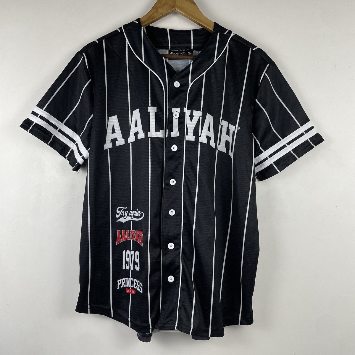 Aaliyah Princess of R\u0026B Rap Tee Urban Pop Mesh Baseball Jersey Women's  Large | eBay