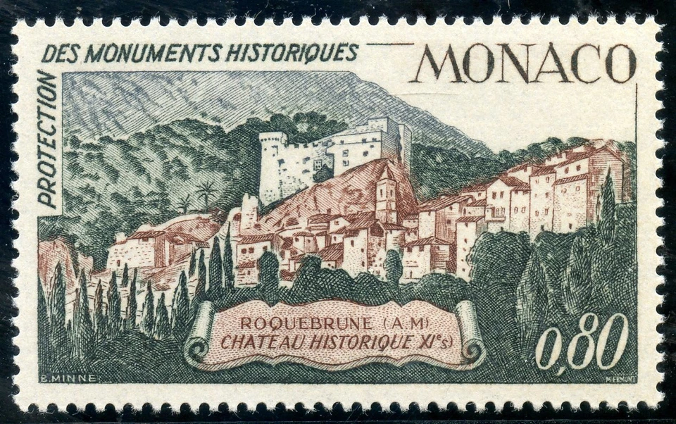 STAMP / TIMBRE DE MONACO N° 852 ** CHATEAU DU XI° SIECLE A ROQUEBRUNE - Photo 1/1