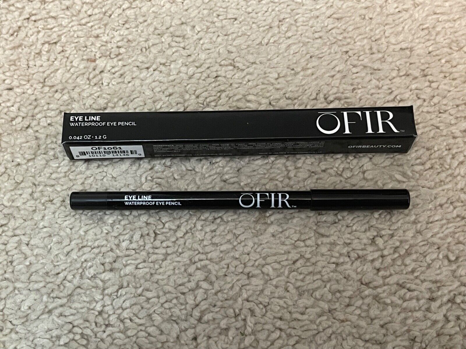 Nib Ofir Eye Line Waterproof Eyeliner Pencil In Ink Black 1.2G Full Size New