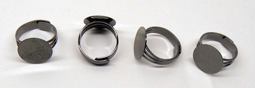 Adjustable RING BLANKS 16mm round flat pad ~Sturdy ~Pick Color/Mix ~ Nickel Free - Picture 16 of 19