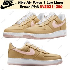 Nike Air Force 1 Low Linen Brown Pink HV2021-200 Men's Size