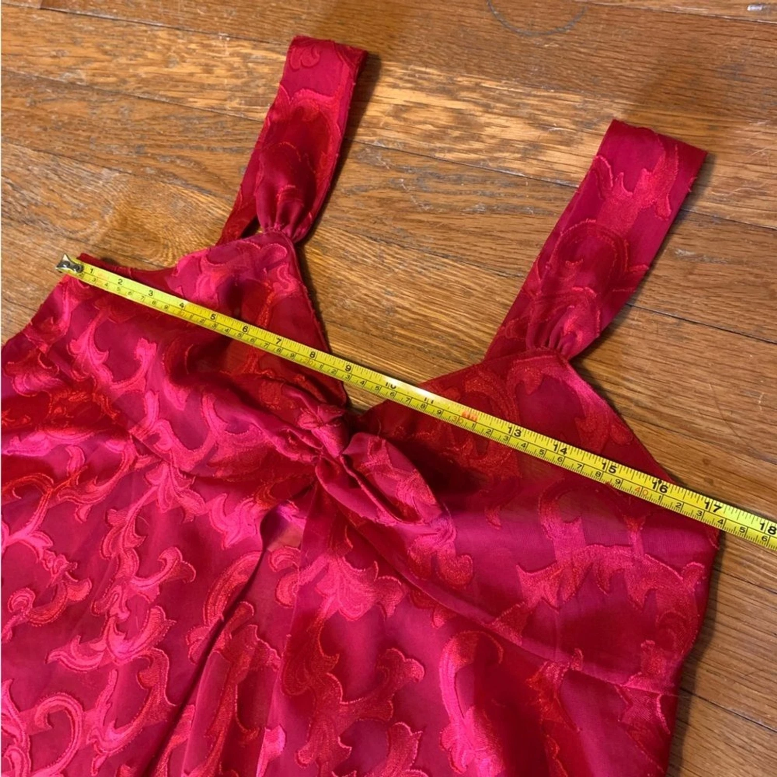 UNDERCOVER Abito vintage Victoria's Secret etichetta oro rosso pizzo trasparente babydoll fata slip M