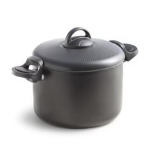 Pentola Cuociscola Scolapasta Antiaderente con Manici Blocca Coperchio 22 cm