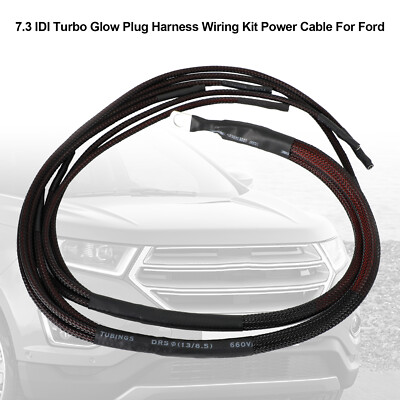 7.3 IDI Turbo Glow Plug Harness Wiring Kit Power Cable Für Ford