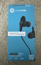 JLAB JBuds Pro Signature Earbuds Titanium 10mm Drivers Music Control Black NEW