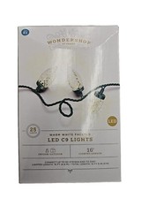 New Wondershop 25ct LED C9 Faceted Christmas String Lights Warm White