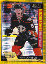 16-17 OPC Platinum Jacob Larsson /50 Rookie SEISMIC GOLD Anaheim Ducks 2016