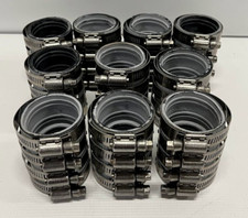 Lot of 10 Anaco-Husky 1-1/2" SD 2000, No-Hub 304 Stainless Steel Pipe Coupling