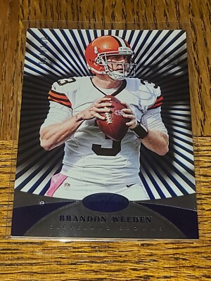 BROWNS BRANDON WEEDEN 2012 PANINI CERTIFIED PLATINUM BLUE #10 034/100