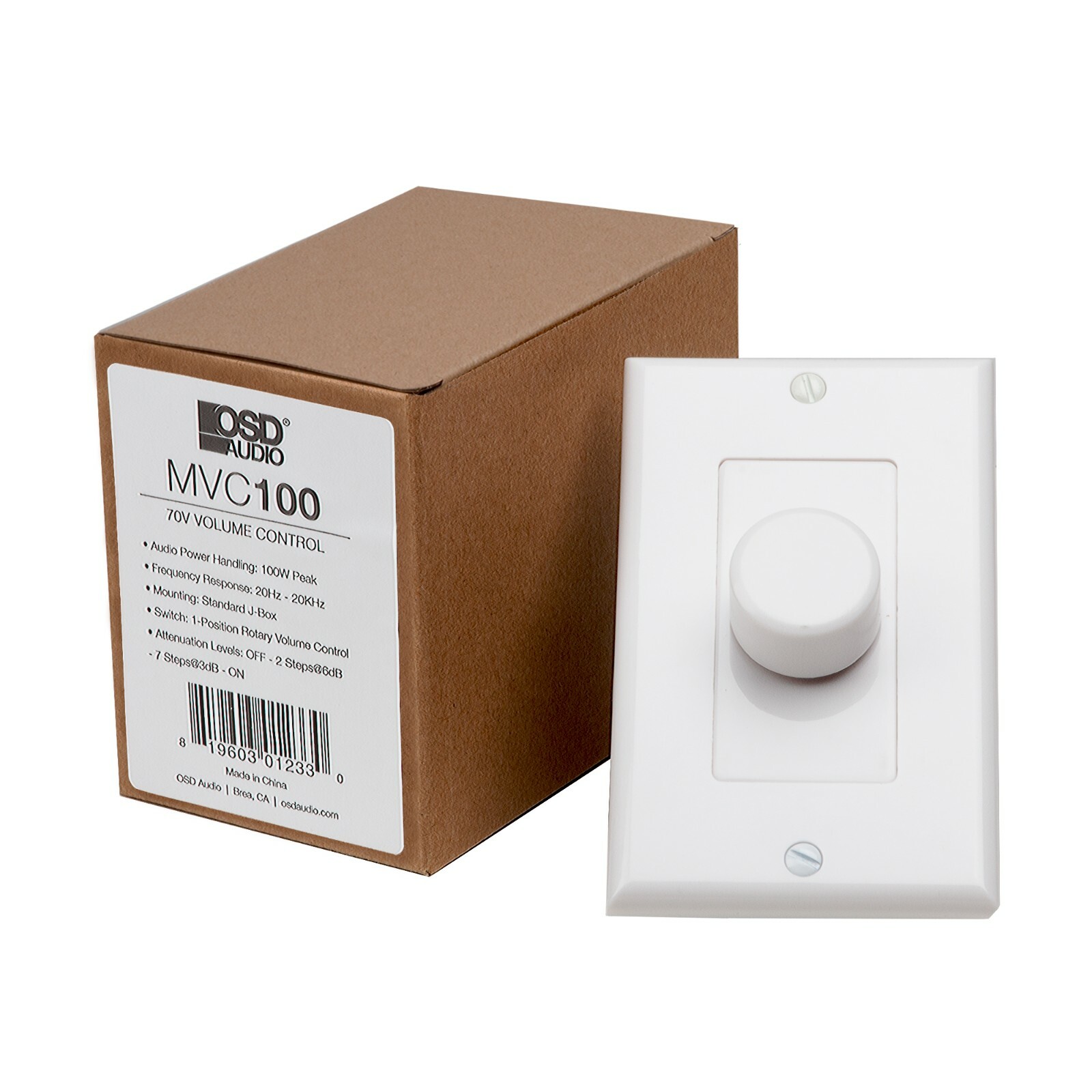 OSD 100W 70V In Wall Volume Control Knob 70V Speaker Commercial Systems