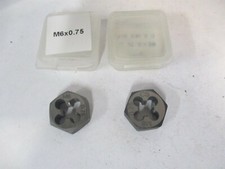 419-06075 M6-0.75 HSS .5in RH Hex Round Die - Lot of 2