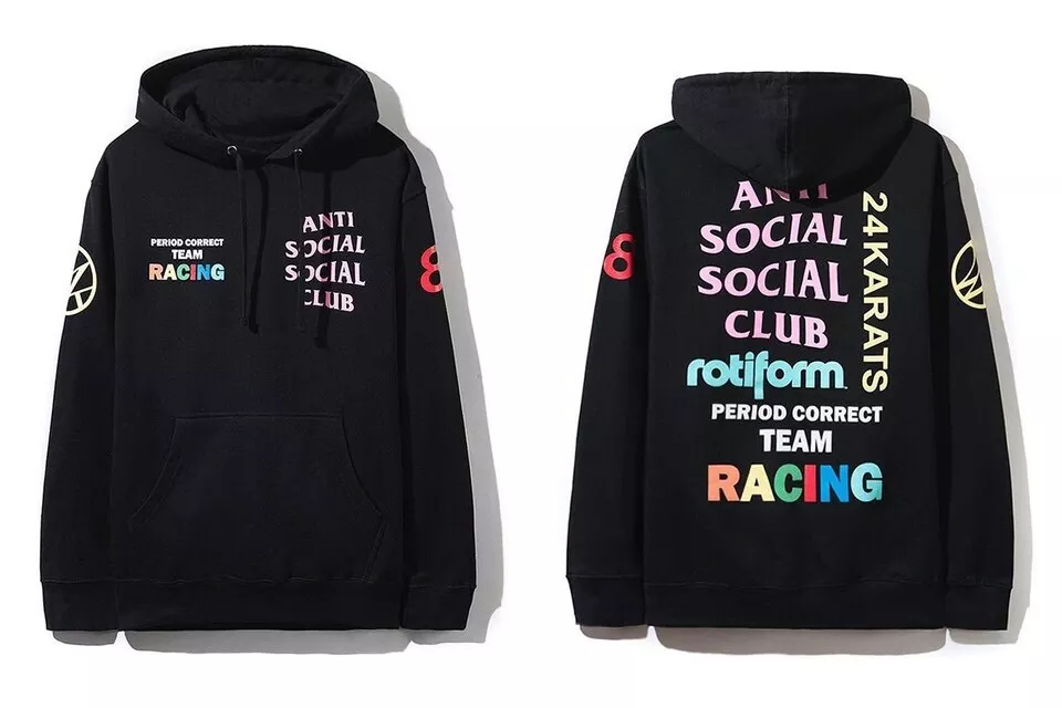 Period Correct X Anti Social Social Club ASSC Race Team Hoodie DS ...