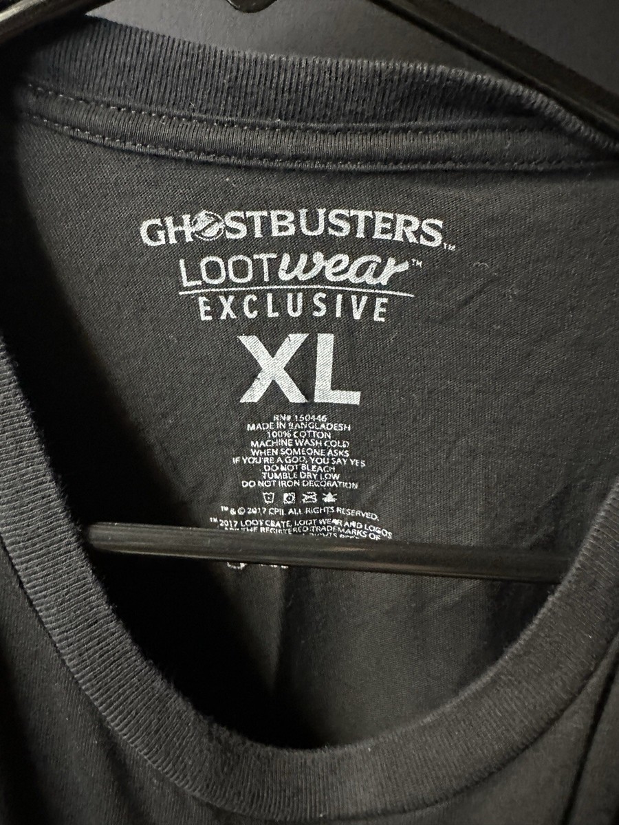 Ghostbusters Lootwear Exclusive Lootcrate T-Shirt, Black, Size XL