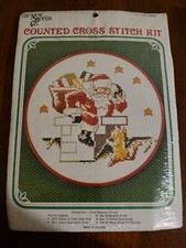 Vintage New Berlin Co Santa Claus Christmas Counted Cross Stitch Kit Made in USA