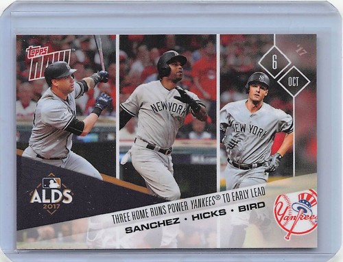 2017 Topps Now 708 Aaron Hicks / Gary Sánchez / Greg Bird