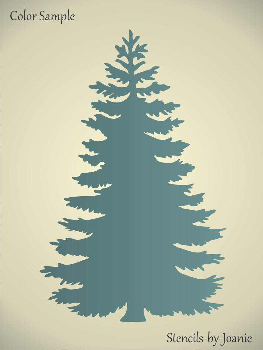 10 10-tall-pine-tree-stencil-christmas-rustic-cabin-misty-forest-diy-art-signs-ebay