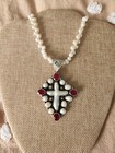 Ronnie Willie Navajo Freshwater Pearl Cross Pendant Necklace  — photo 5