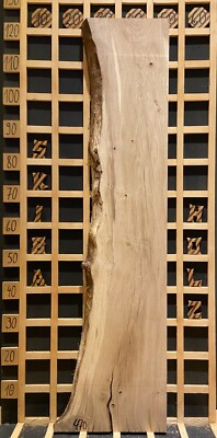 470 Eichenbrett Dekobrett Regalbrett Massiv Baumkante 46mm x 23-33cm x 120cm
