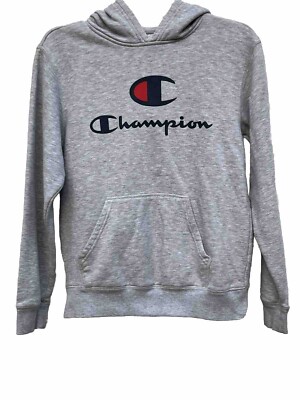 トップス Champion for RHC SS Sweat Champion Activewear Hoodie Size 14-16 Gray Long Sleeves