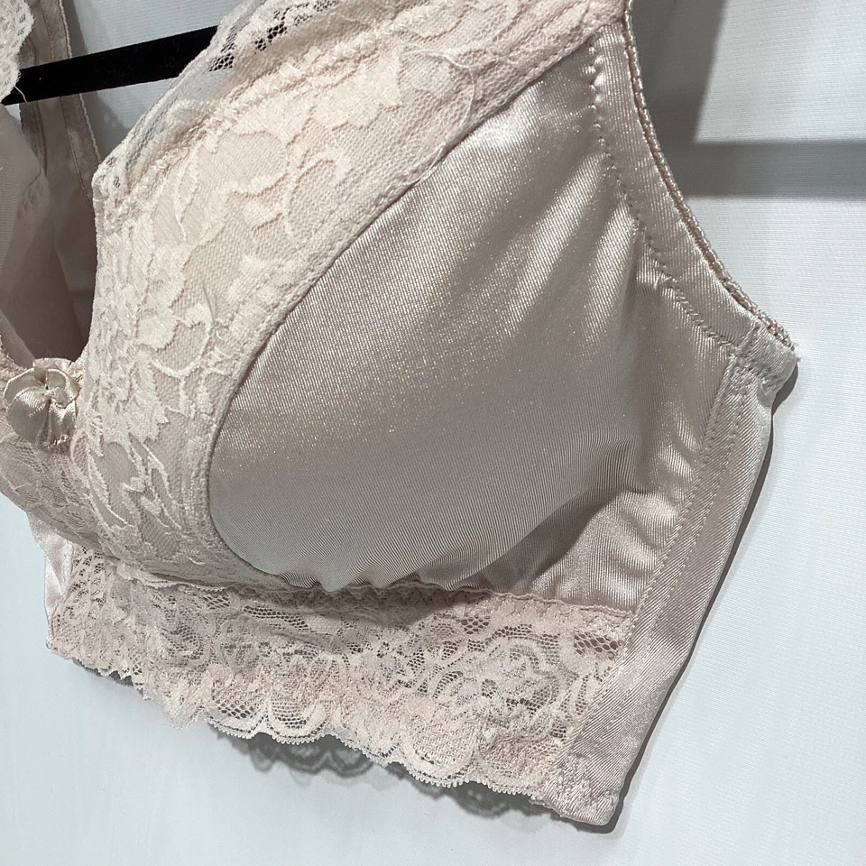 Bralette Rhonda Correa de Encaje Cizalla M Inalámbrico Rosa con Almohadillas Extraíbles Foto 3 de 4