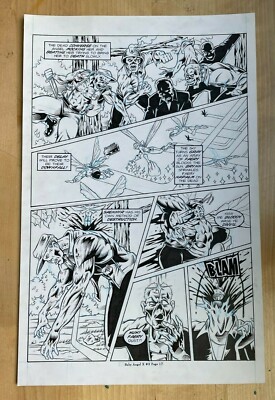 BABY ANGEL X #3 original comic art 1995 DEAD ATTACK FAERY NAPALM BRAINSTORM