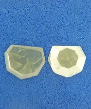 0.36TCW GRAYISH GREEN NATURAL ANTIQUE SHAPE SLICE ROUGH DIAMOND PAIR FOR EARRING