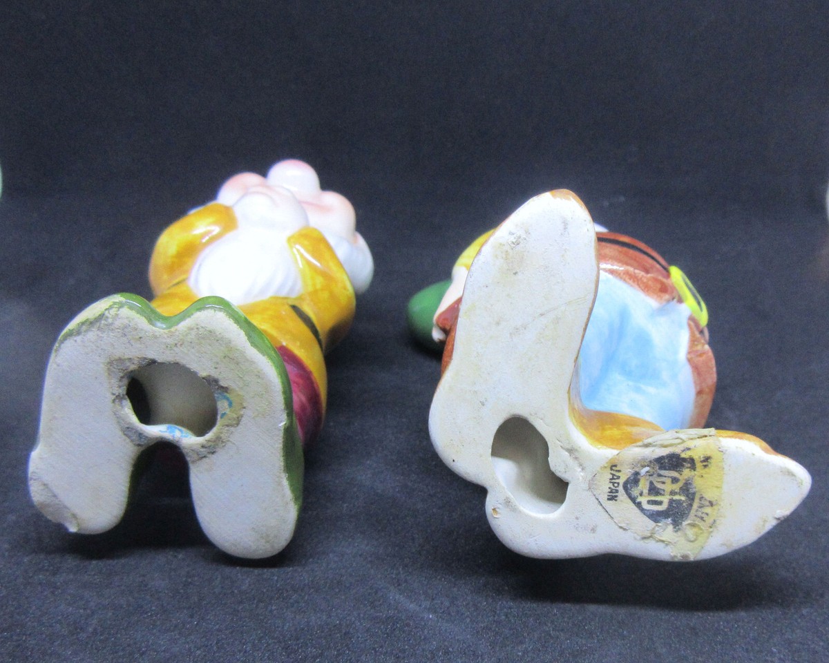 Seven China Disney デューイ　陶器　ヴィンテージ　レトロ　レア 60's Vintage Disney Snow White 7 Dwarves Ceramic Figurine 3.5