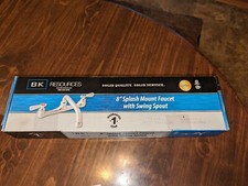 BK Resources BKF-8W-14-G Workforce 8" Splash Mount Faucet with 14" Swing Spout