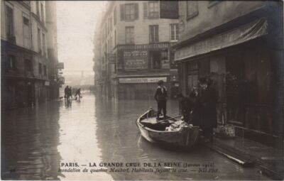 CPA Inondations 1910 PARIS Quartier Maubert (995919)