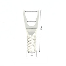 4 Pcs Pure Copper Silver Plated Y Spade Plug Speaker Wire Connector Fork Jack