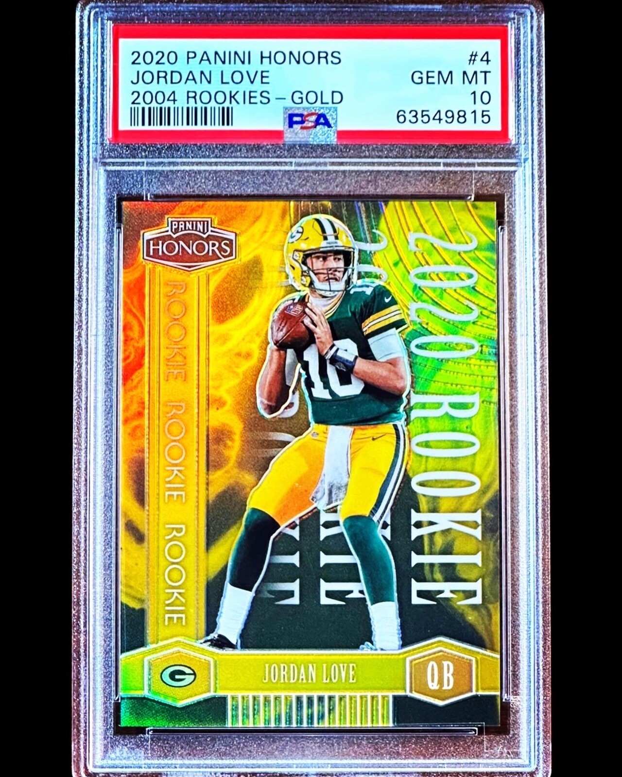 Jordan Love Panini Honors 2004 Rookies #4 Gold
