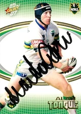 Signed 2007 Canberra Raiders NRL Select Invincible Card - Alan Tongue