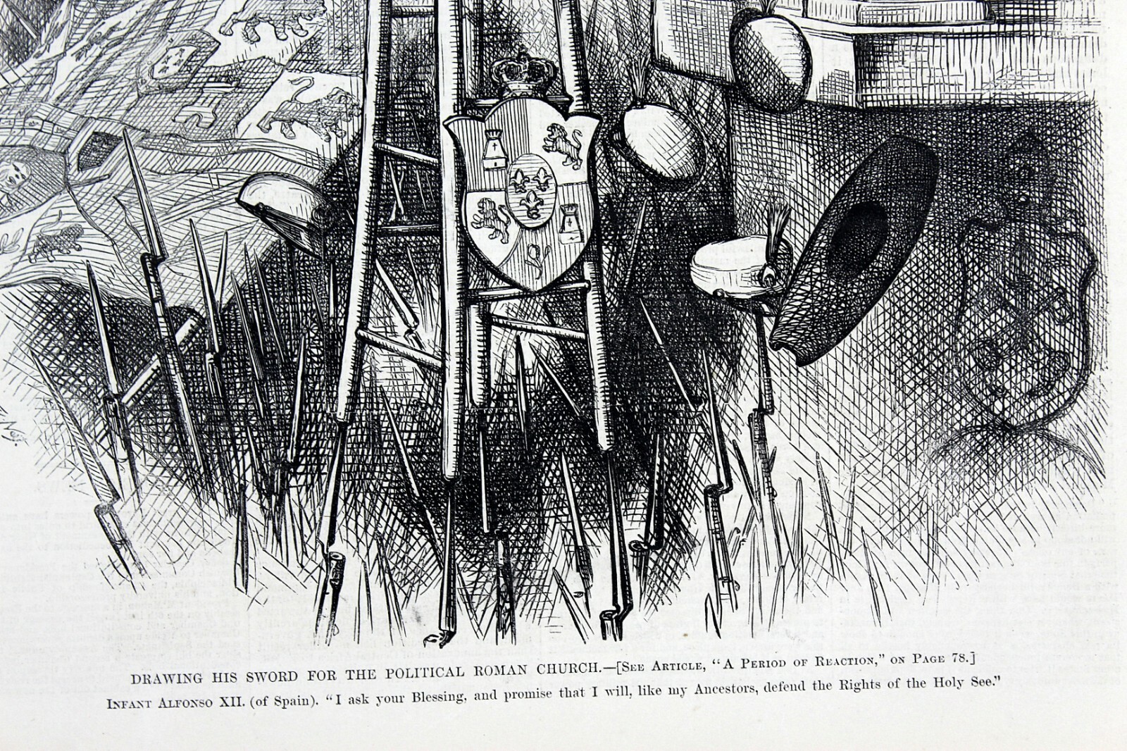 Authentic 1875 Wood Engraving New York Tribune by Thomas Nast RARE!