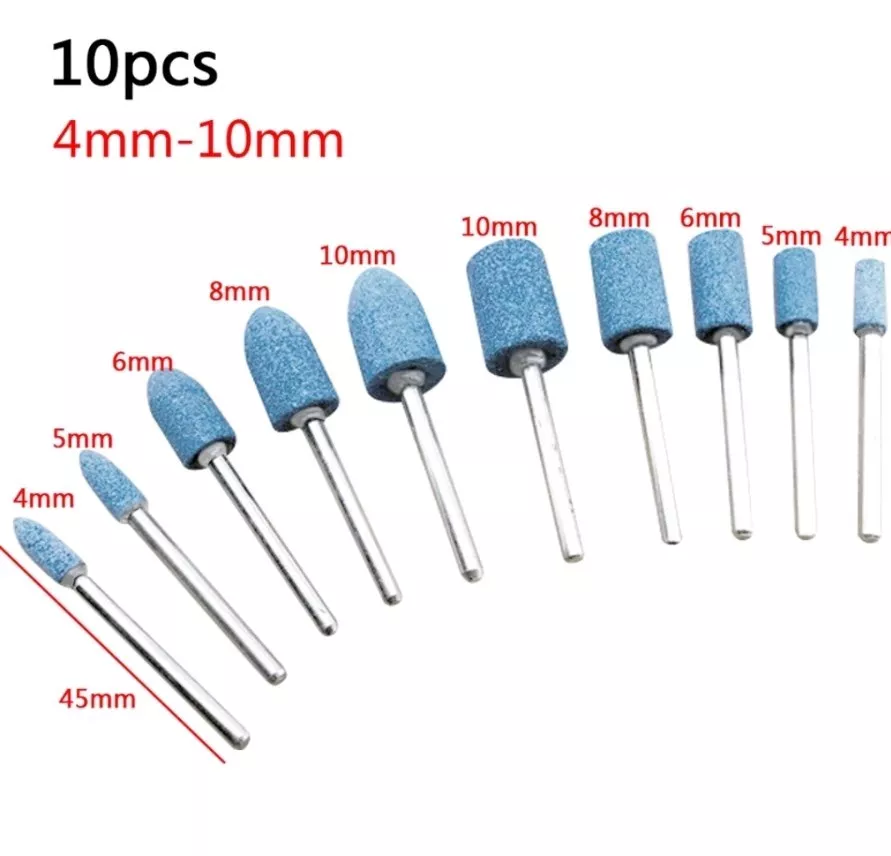 10pcs Ceramic Stone Polishing Grinding Dremel Rotary Die Grinder