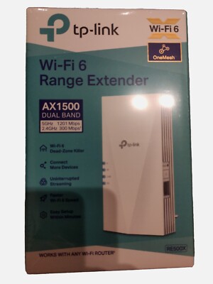 TP-Link RE500X WiFi 6 WLAN Verstärker Repeater AX1500(Dualband 1200MBit/s 5GHz)