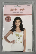 Amscan Bride Miss to Mrs. White Tank Top Adult Standard Size - Up to Size 8 