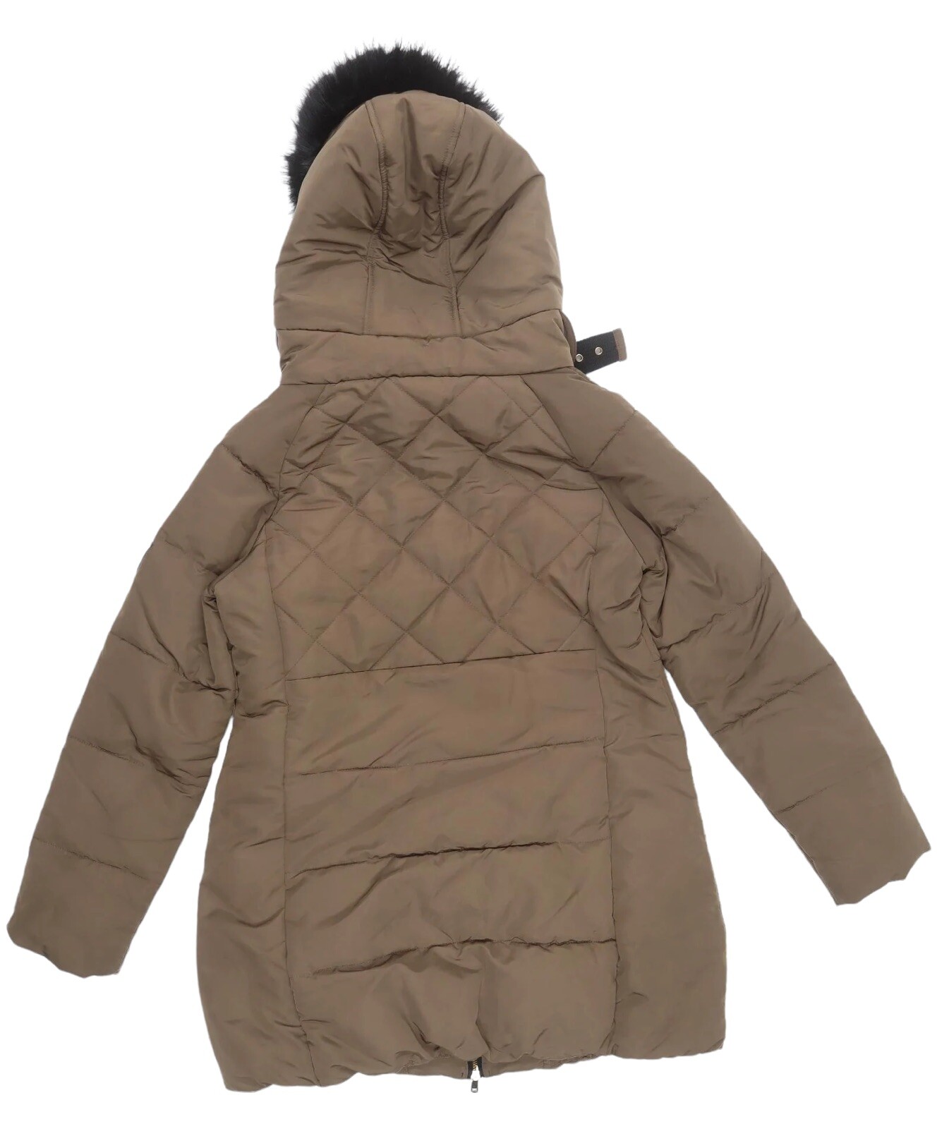 Zara Basic Ladies Brown Feather & Down Filled Hoo… - image 2