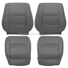 For 1990 to 1997 Toyota Land Cruiser Driver / Passenger Leather Seat Cover Gray