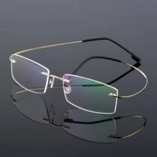 Flexible Lightweight 8g Glasses Rimless Eyeglasses Frames unisex Spectacles