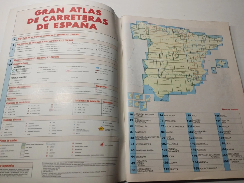 Gran Atlas de Carreteras de España Planeta 1:200.000 y 1:300.000 - LIBRO Español - Imagen 3 de 4