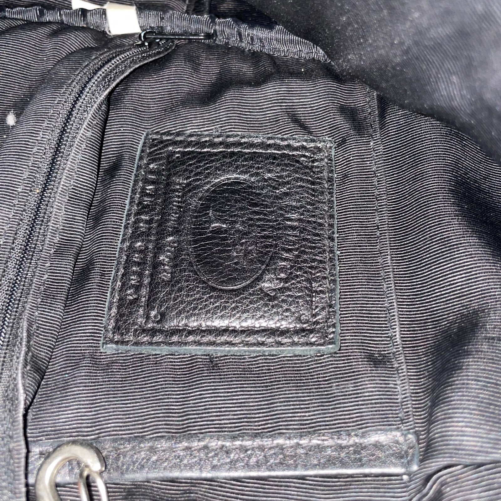 Ellington Split Zipper Black Leather Crossbody Ba… - image 7