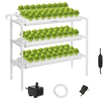 VIVOSUN Hydroponic Site Grow Kit System 90 Planting Sites w/ Water Pump & Timer
