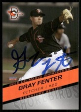 2018 Delmarva Shorebirds GRAY FENTER Signed Card autograph auto ORIOLES MEMPHIS