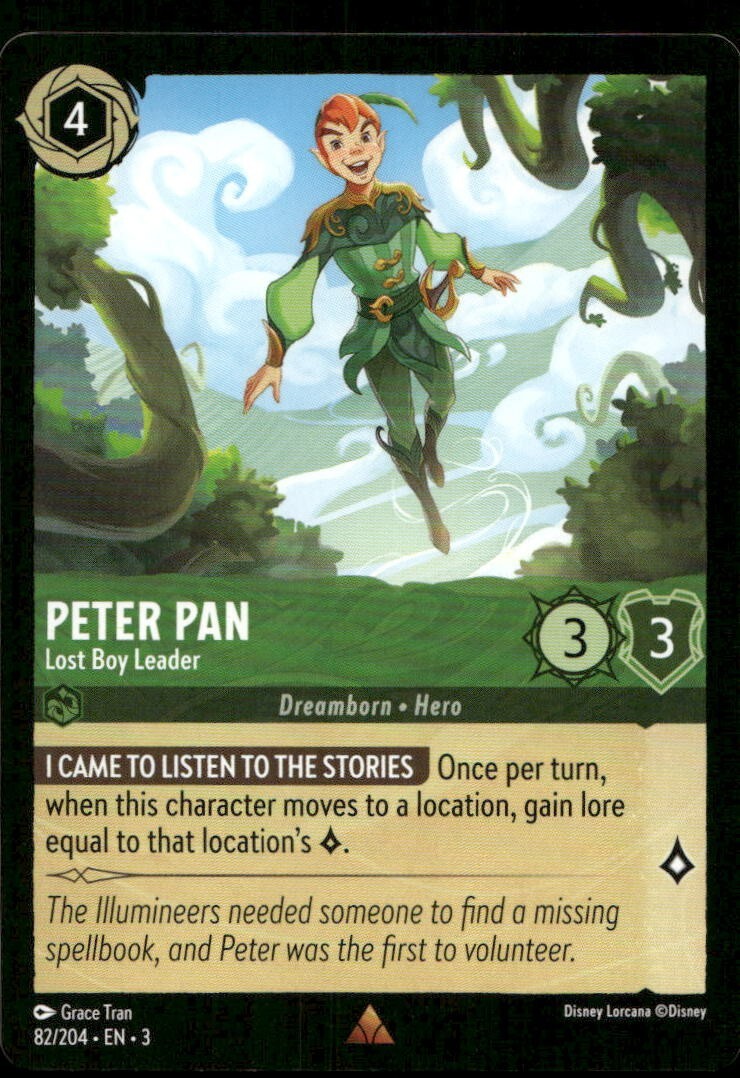 Disney Lorcana Into the Inklands Peter Pan - Lost Boy Leader 82/204 NM X1