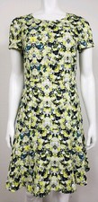 J Crew Womens Dress Size 6 Shoulder Sleeve Floral Yellow Casual Party Flowers