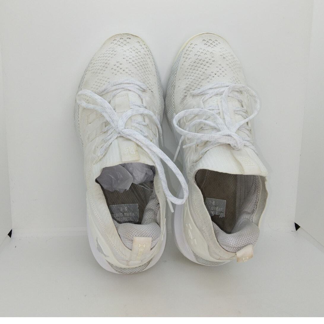 Under Armour HOVR Project Rock 3 Mens Pre-owned White Athletic Sneakers - sz. 8 Under Armour HOVR Project Rock 3 Mens Pre-owned White  main image 3