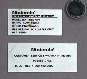 Nintendo Original NES-001 Console with PS, 2 Controllers, Zapper, & 10 Games