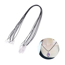 10 Pcs Necklace Cords for Jewelry Making Black Waxed Pendant Rope