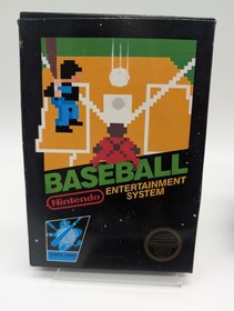B&eacute;isbol (Nintendo NES Caja Negra) Impresi&oacute;n Temprana, 5 Tornillos Hangtab CIB Completo 